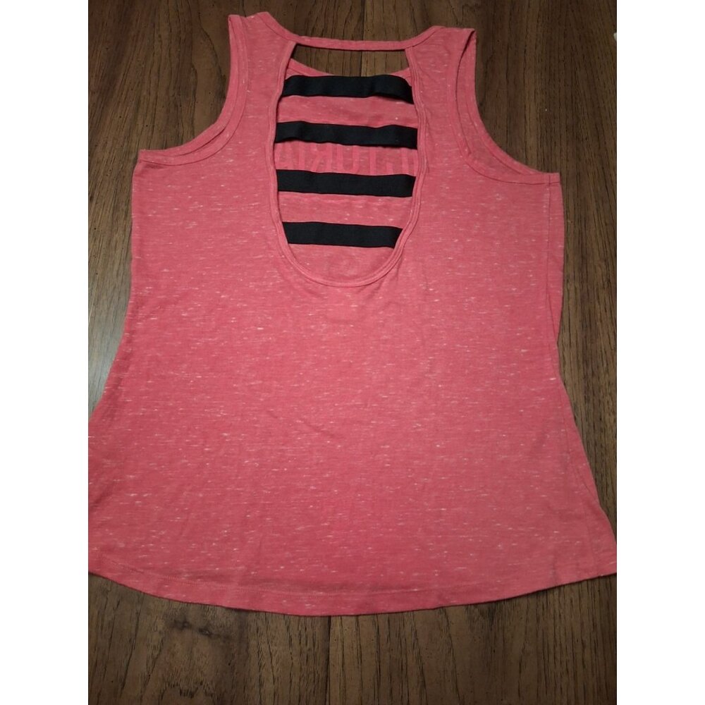 Victoria's Secret Sport Tank Top Size M Red Open Strappy Back Logo Workout Gym - Picture 4 of 8
